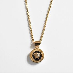 Versace Gold and Black Medusa Necklace